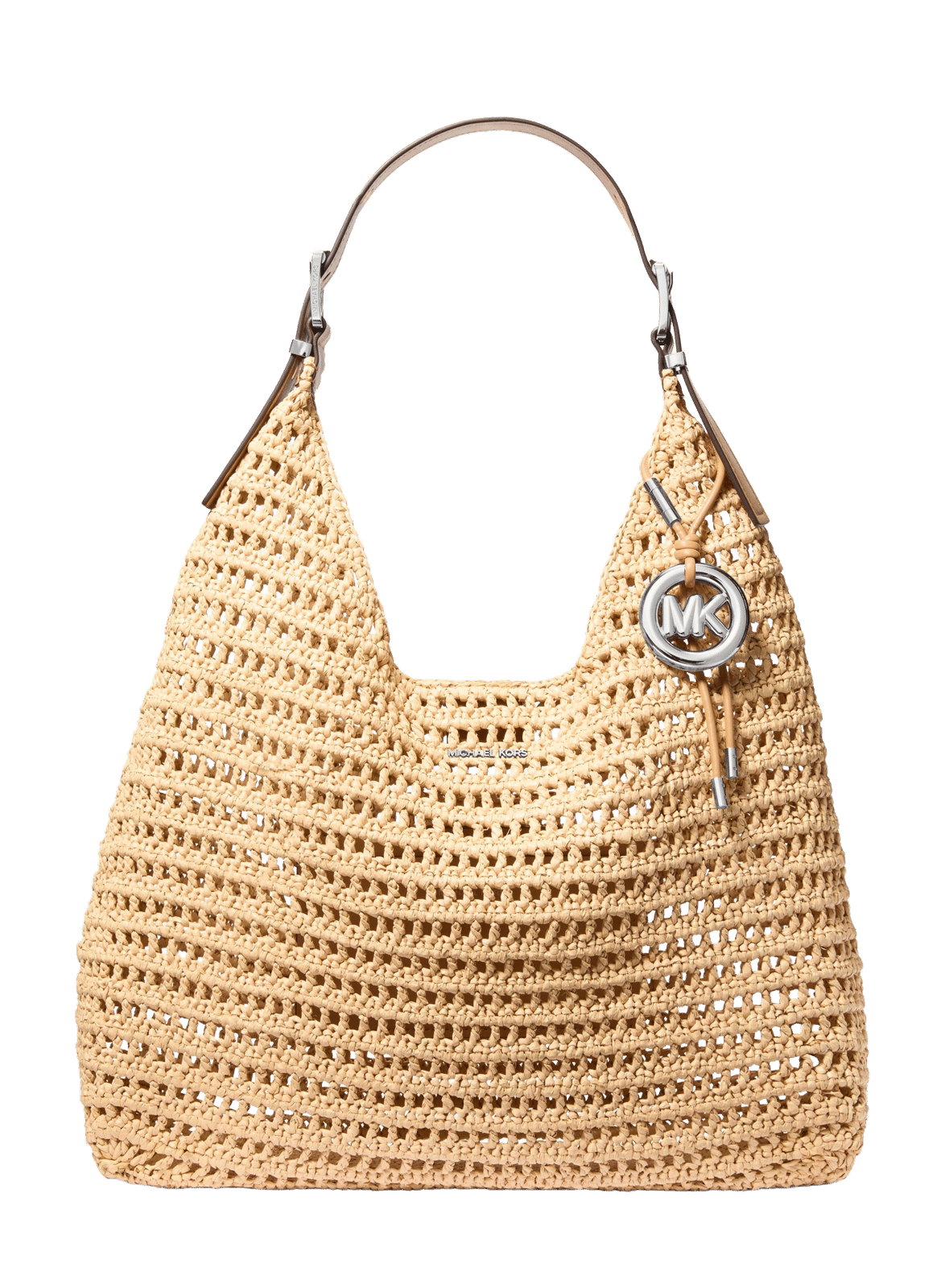 MICHAEL KORS Grand sac porté épaule Nolita en crochet Marron